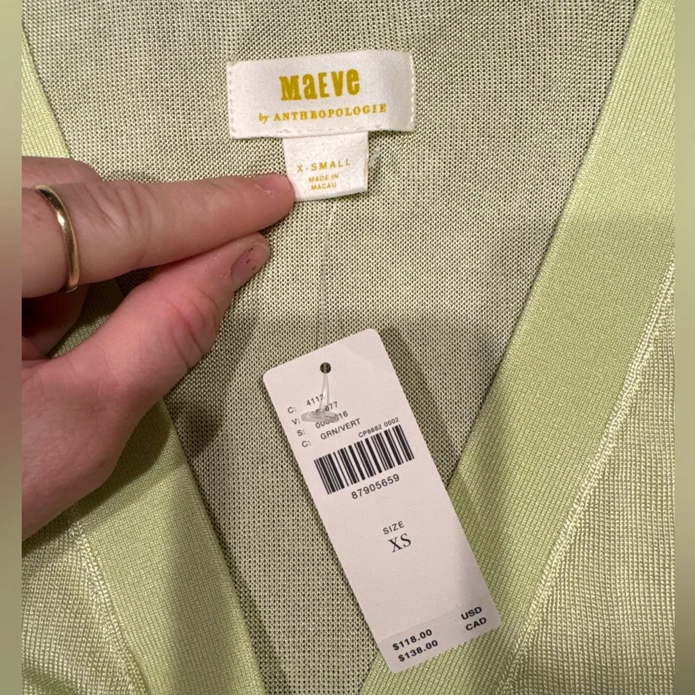 NWT Green Maeve by Anthropologie Cardigan Size XS - Picture 2 of 4
